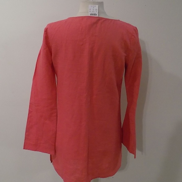 J. CREW Coral Tunic w/ Crochet Trim, Medium - NEW - Picture 3 of 3